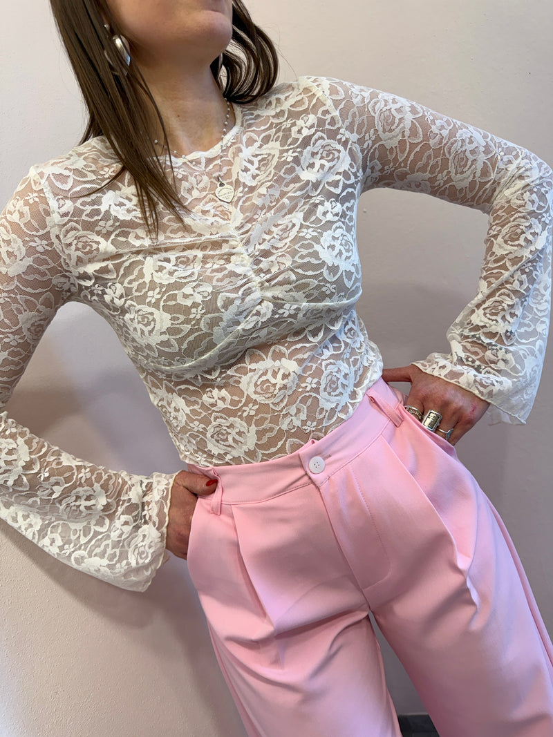 Maglia in pizzo arricciato Kontatto