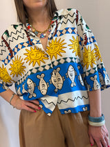 Camicia stampa a pesci - Tensione in