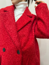 Cappotto lungo Boucle rosso Lumina