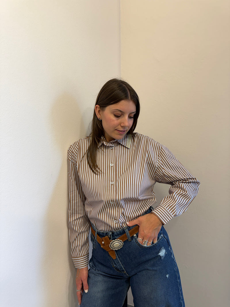 Camicia strass e perle Susy Mix