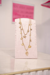 Collana doppia oro charms oceano