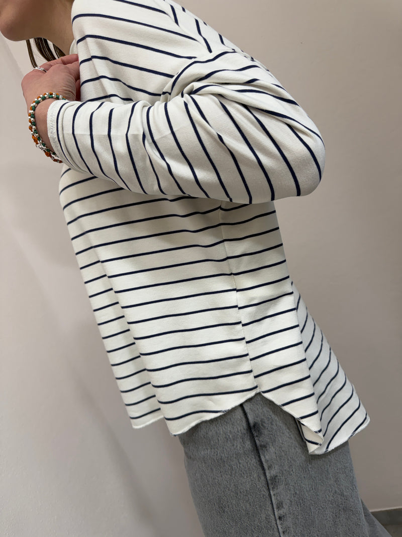 Maglia a riga blu