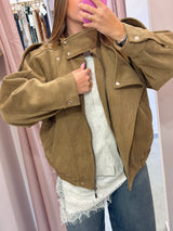 Bomber over in suede deserto -Tensione In