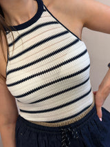 Canotta a righe in maglia- Art Love
