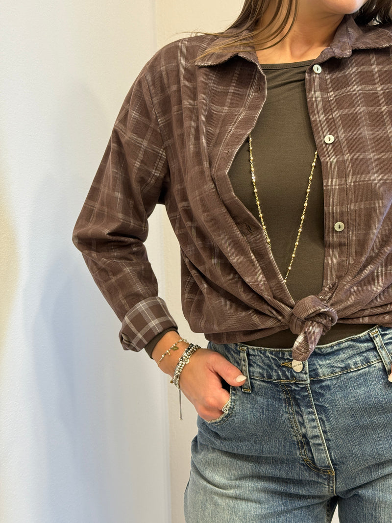 Camicia check marrone Susy Mix