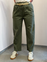 Pantalone dritto verde oliva
