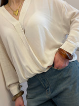 Blusa over Kontatto con incrocio davanti