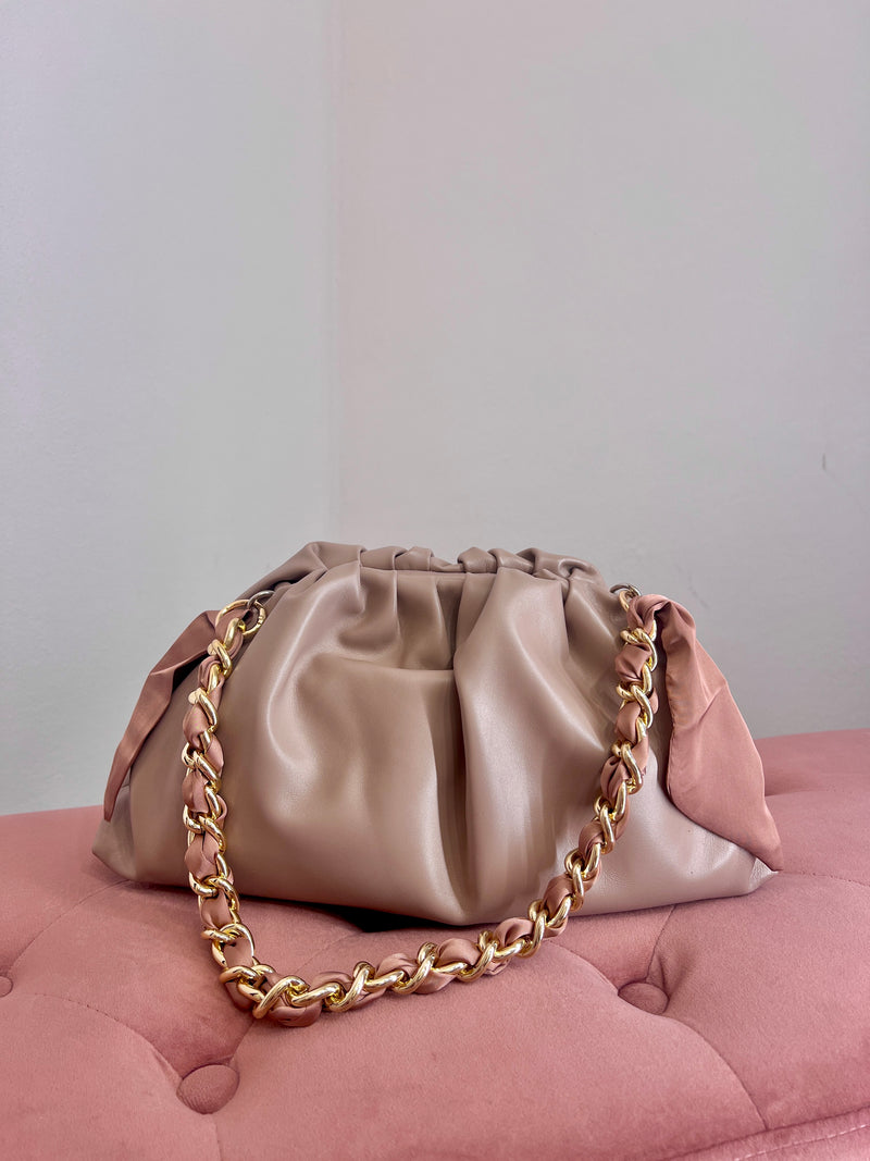 Borsa maxi clutch in pelle