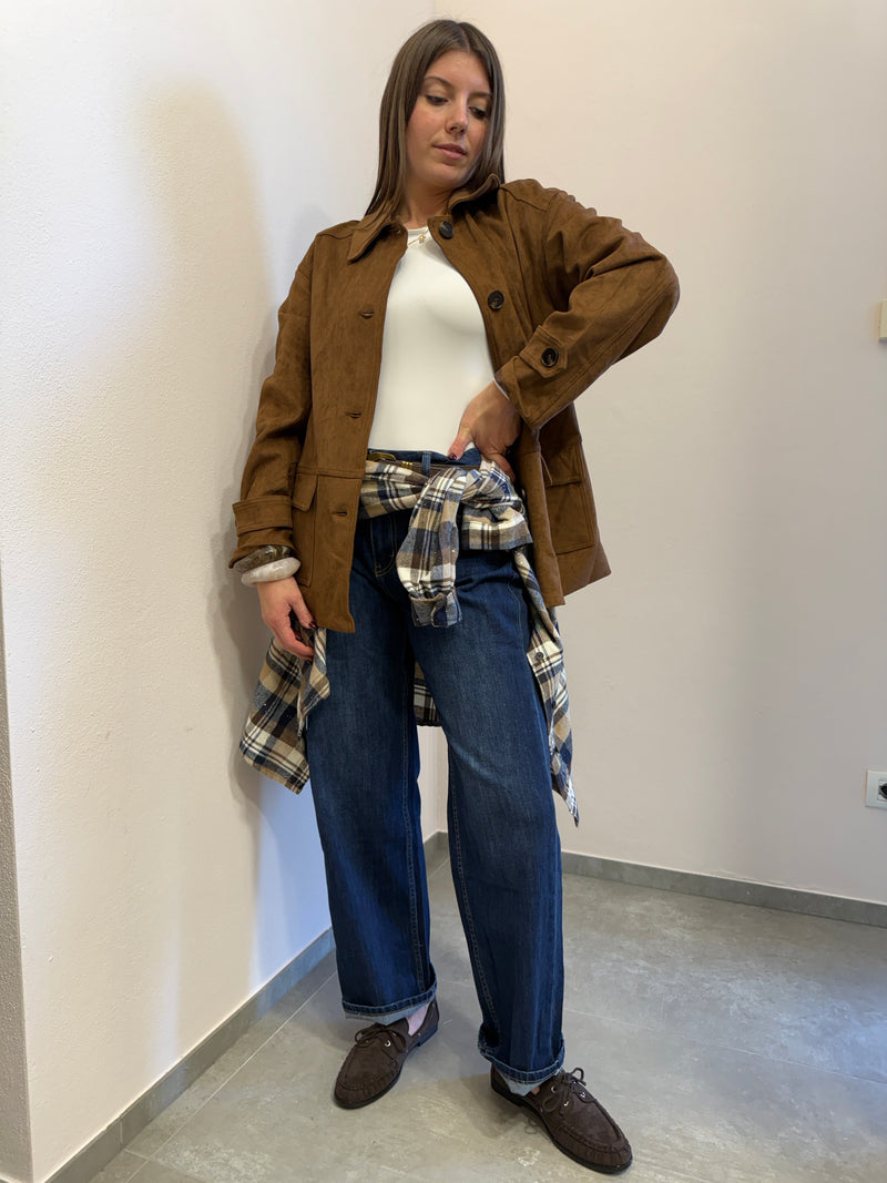 Giachetta in suede tabacco