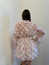Abito Burgundy check Glamorous