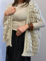 Gilet punto pannocchia sfrangiato