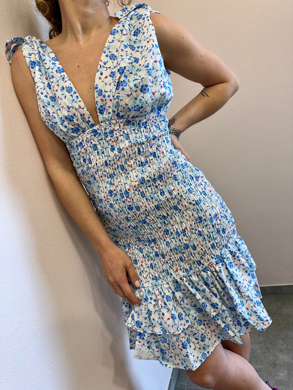 Abito floreale azzurro Glamorous