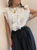 Blusa smanicata bianca