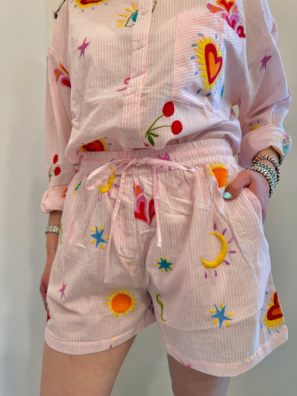 Shorts sylvie con ricami La Petite ètolie Paris