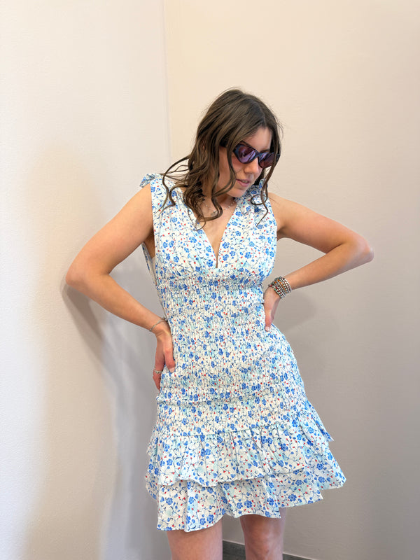 Abito floreale azzurro Glamorous