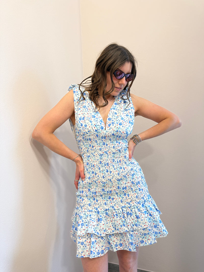 Abito floreale azzurro Glamorous