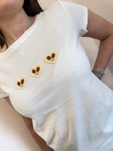 T-shirt slim con ricamo