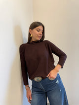 Maglia collo cratere mogano Kontatto