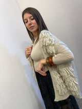 Gilet punto pannocchia sfrangiato