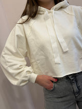 Felpa con cappuccio e manica balloon Kontatto