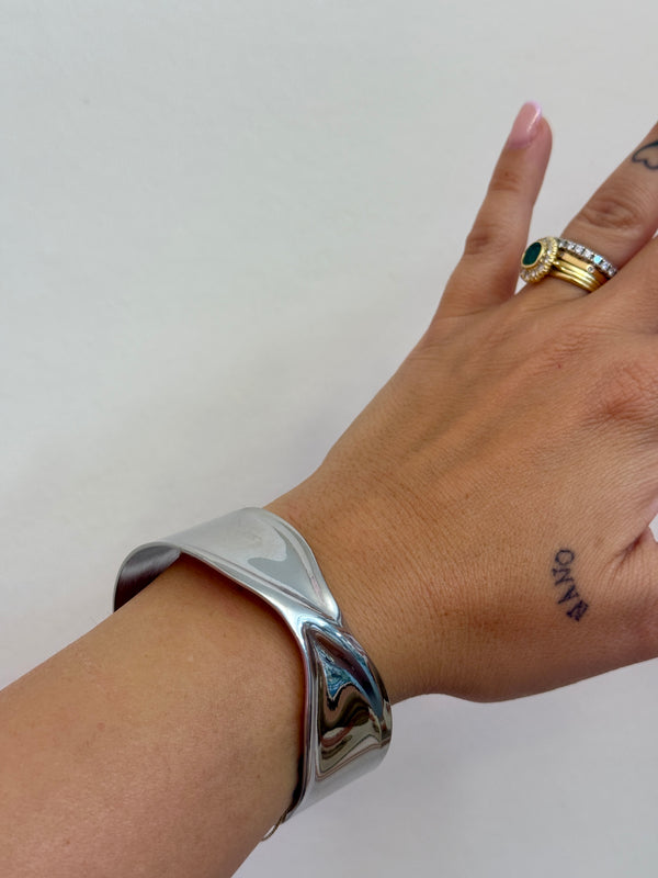 Bracciale intrecciato, argento