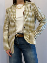 Blazer vichy a quadretti verde pistacchio