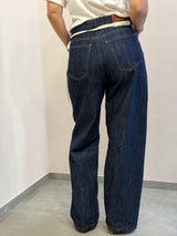 Denim Blue scuro con bandana in pizzo Tensione in