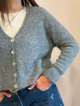 Cardigan con bottoni in madreperla Grey Kontatto