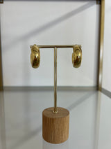 Orecchini anella squadrata oro