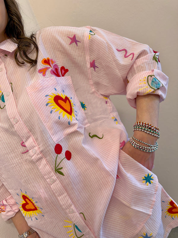 Camicia Clemmy con ricami La Petite ètolie Paris