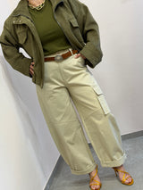 Pantalone beige balloon Tensione in