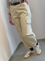 Pantalone cargo in tela di cotone Susy Mix