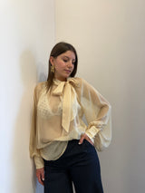 Camicia fiocco avorio Kontatto