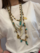 Collana doppia con pietre Susy mix