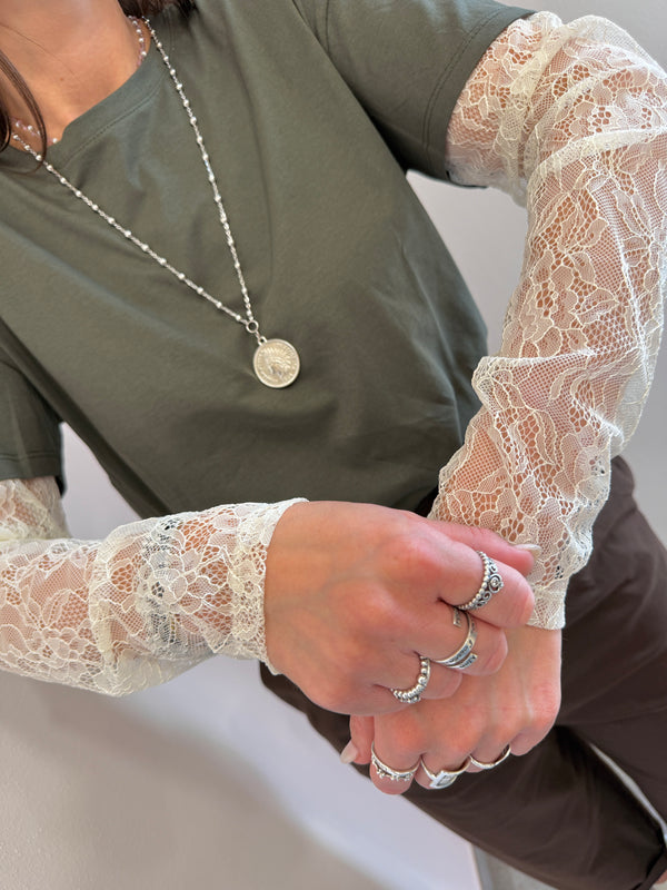 Maglia pizzo Oliva Susy Mix