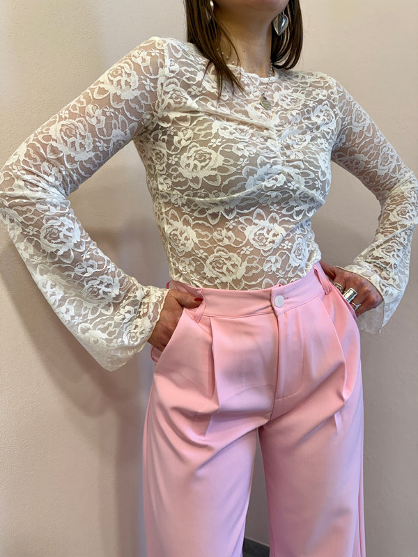 Pantalone rosa pastello Lumina