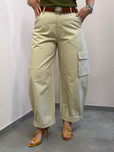 Pantalone beige balloon Tensione in