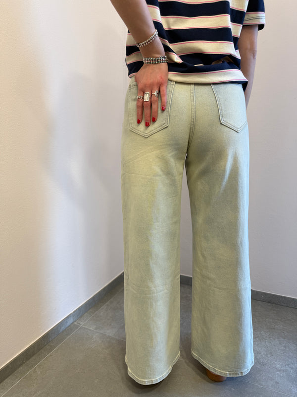Denim strass con perle
