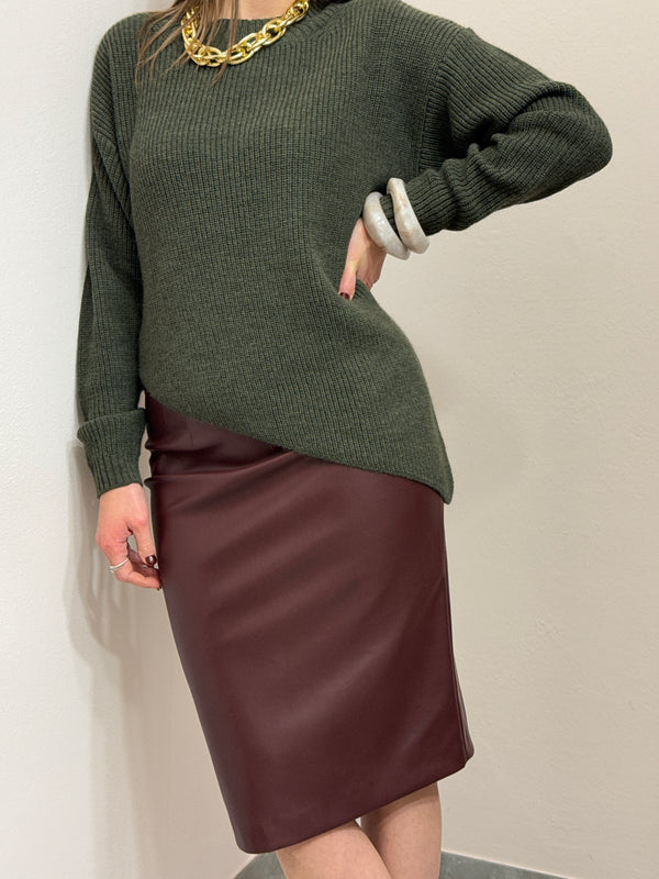 Maglione girocollo fondo asimmetrico, Kontatto