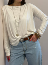 Blusa over Kontatto Bianco latte