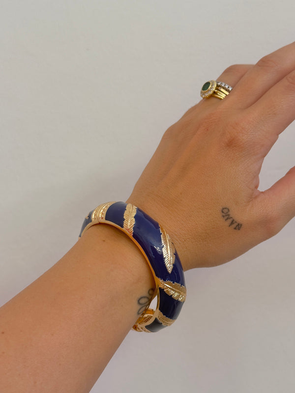 Bracciale rigido blu Kontatto