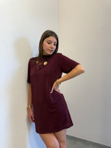 Abito in lurex vino Kontatto