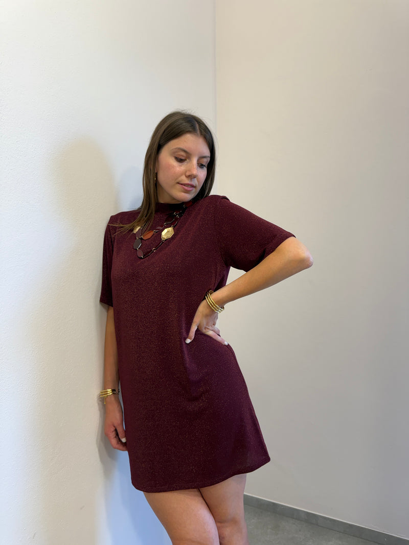 Abito in lurex vino Kontatto