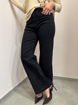 Denim nero wide leg