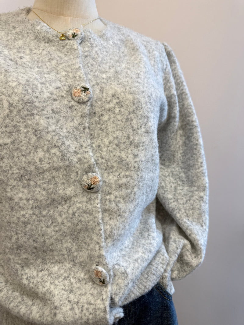 Cardigan corto mélange
