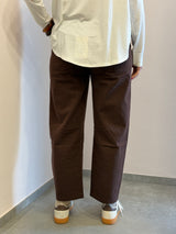 Pantalone Barrel Kontatto cioccolato