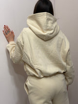 Felpa cropped Kontatto Panna