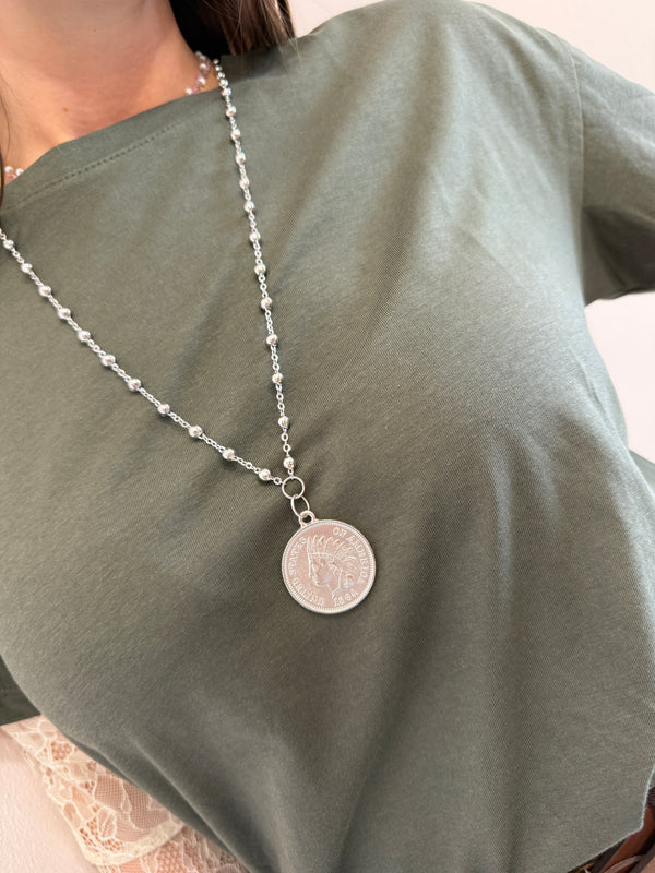Collana argento con moneta Susy Mix