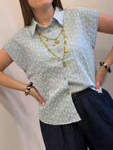 Camicia smanicata ricamata - Art love
