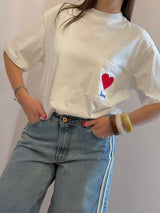 T-shirt bianca love - Tensione in